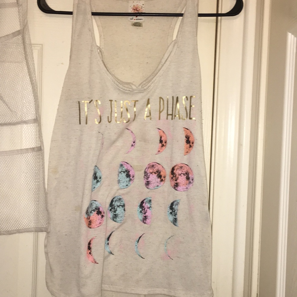 “Just a phase”with the phases of the moon tank top
